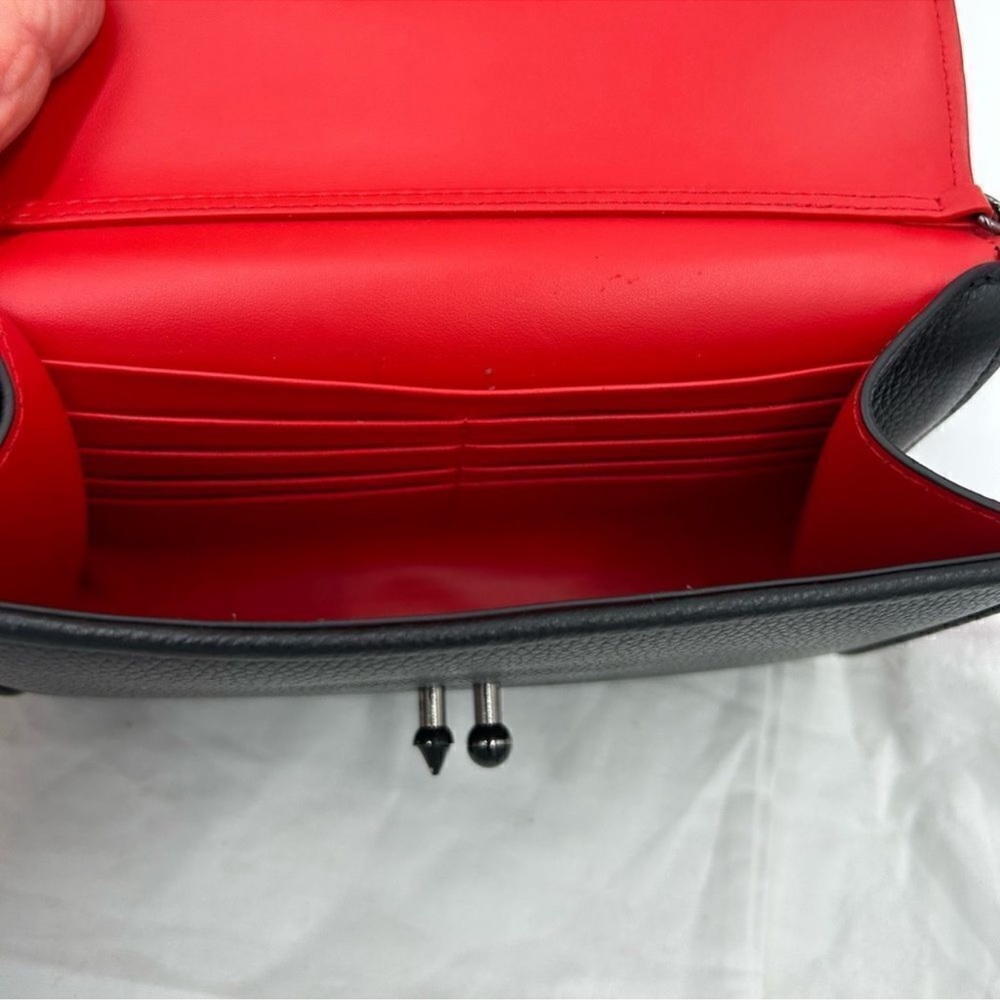 Christian Louboutin Carasky leather clutch/shoulder bag made in Italy - Picture 5 of 10